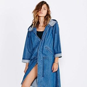 Urban Outfitters Azy4Uo Denim Hooded Parka